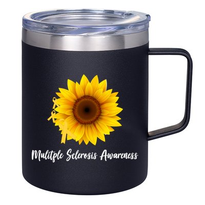 Multiple Sclerosis Awareness Sunflower 12oz Stainless Steel Coffee Mug