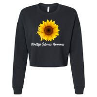 Multiple Sclerosis Awareness Sunflower Cropped Pullover Crew