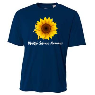 Multiple Sclerosis Awareness Sunflower Cooling Performance Crew T-Shirt