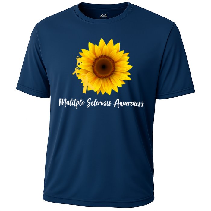 Multiple Sclerosis Awareness Sunflower Cooling Performance Crew T-Shirt