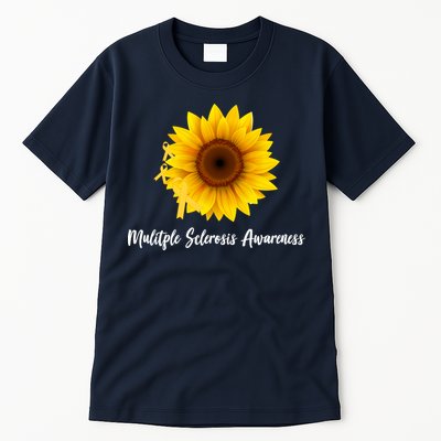 Multiple Sclerosis Awareness Sunflower Tall T-Shirt