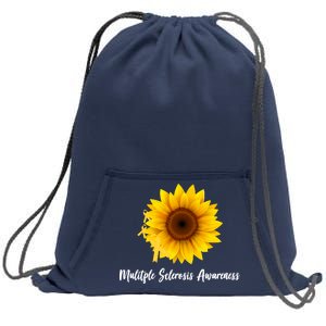 Multiple Sclerosis Awareness Sunflower Sweatshirt Cinch Pack Bag