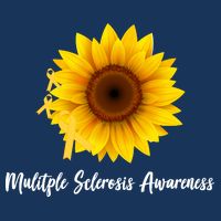Multiple Sclerosis Awareness Sunflower Button