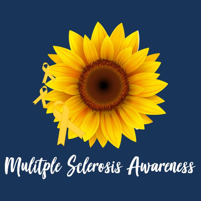 Multiple Sclerosis Awareness Sunflower Button