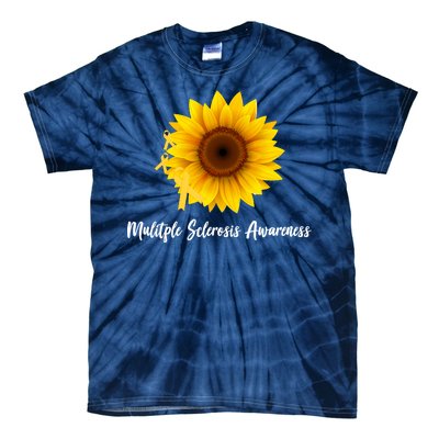 Multiple Sclerosis Awareness Sunflower Tie-Dye T-Shirt