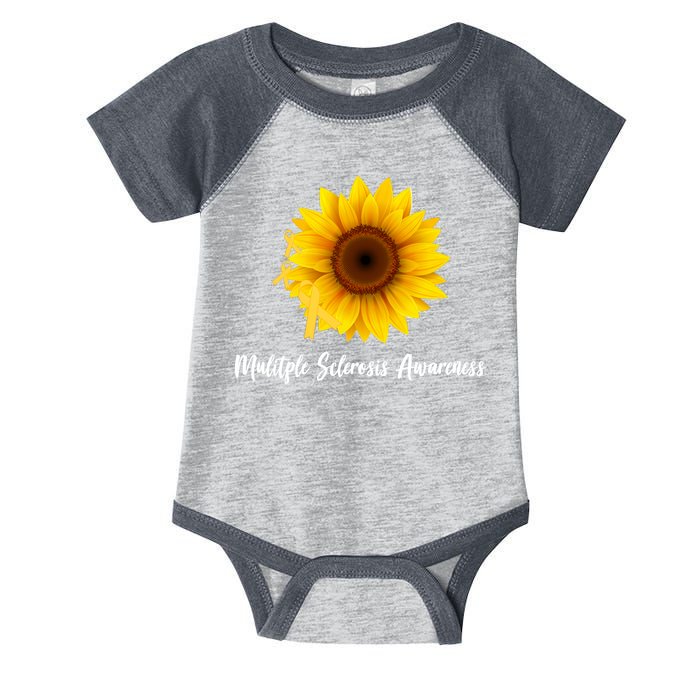 Multiple Sclerosis Awareness Sunflower Infant Baby Jersey Bodysuit