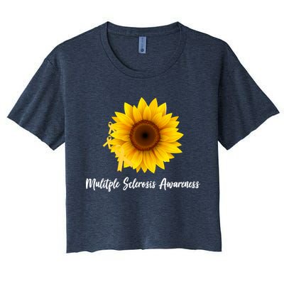 Multiple Sclerosis Awareness Sunflower Crop Top
