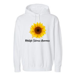 Multiple Sclerosis Awareness Sunflower Garment-Dyed Fleece Hoodie