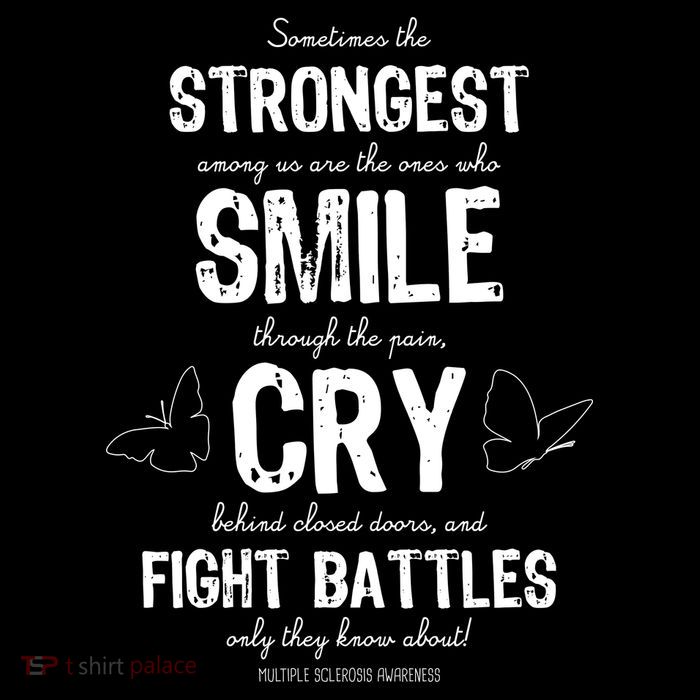 Multiple Sclerosis MS Awareness Fight Battles Quote  16 in Basic Backpack