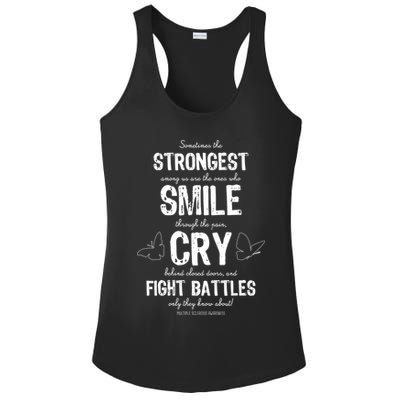Multiple Sclerosis MS Awareness Fight Battles Quote  Ladies PosiCharge Competitor Racerback Tank