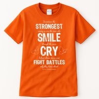Multiple Sclerosis MS Awareness Fight Battles Quote  Tall T-Shirt
