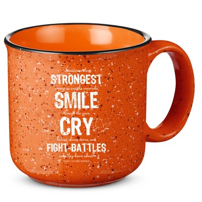 Multiple Sclerosis MS Awareness Fight Battles Quote  15oz Campfire Ceramic Mug