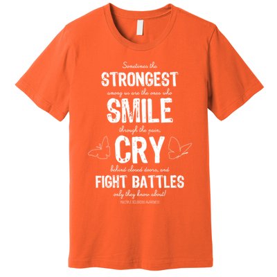 Multiple Sclerosis MS Awareness Fight Battles Quote  Premium T-Shirt