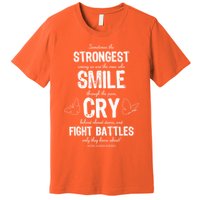 Multiple Sclerosis MS Awareness Fight Battles Quote  Premium T-Shirt