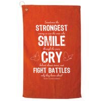 Multiple Sclerosis MS Awareness Fight Battles Quote  Golf Towel