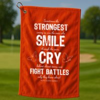 Multiple Sclerosis MS Awareness Fight Battles Quote  Golf Towel