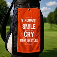 Multiple Sclerosis MS Awareness Fight Battles Quote  Golf Towel