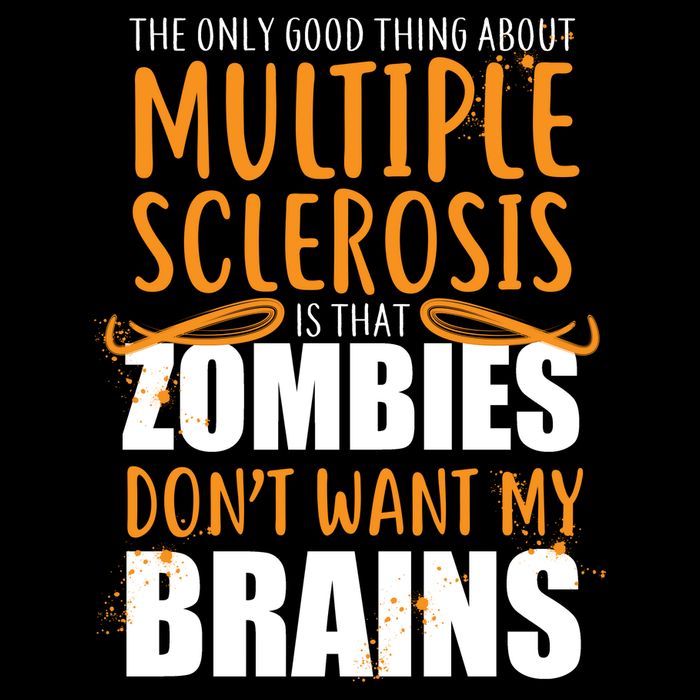 Multiple Sclerosis Zombie Don't Want My Brains Flexfit Unipanel Trucker Cap
