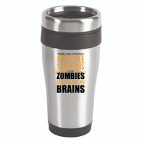 Multiple Sclerosis Zombie Don't Want My Brains 16oz Travel Tumbler