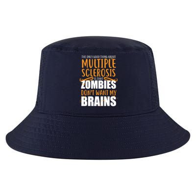 Multiple Sclerosis Zombie Don't Want My Brains Cool Comfort Performance Bucket Hat