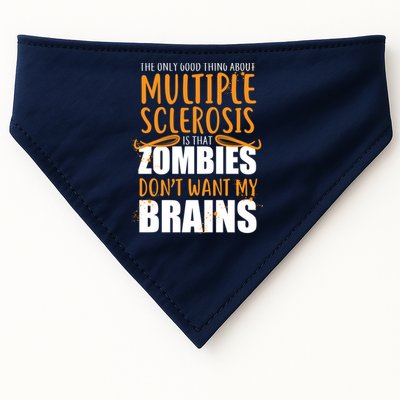 Multiple Sclerosis Zombie Don't Want My Brains USA-Made Doggie Bandana