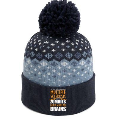 Multiple Sclerosis Zombie Don't Want My Brains The Baniff Cuffed Pom Beanie