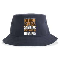 Multiple Sclerosis Zombie Don't Want My Brains Sustainable Bucket Hat