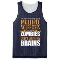 Multiple Sclerosis Zombie Don't Want My Brains Mesh Reversible Basketball Jersey Tank
