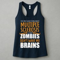 Multiple Sclerosis Zombie Don't Want My Brains Womens Tank Top