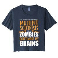 Multiple Sclerosis Zombie Don't Want My Brains Crop Top