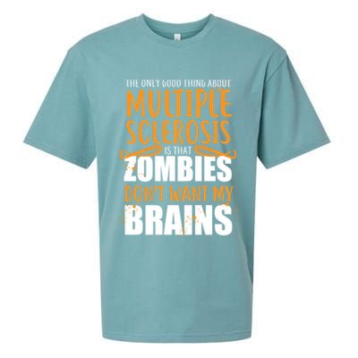 Multiple Sclerosis Zombie Don't Want My Brains Sueded Cloud Jersey T-Shirt