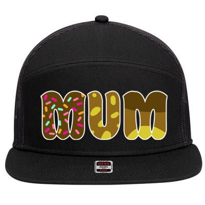 Mum Cute Cartoon 7 Panel Mesh Trucker Snapback Hat