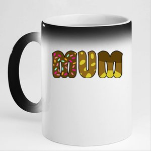 Mum Cute Cartoon 11oz Black Color Changing Mug