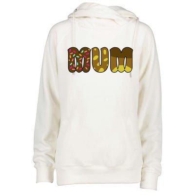 Mum Cute Cartoon Womens Funnel Neck Pullover Hood