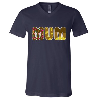 Mum Cute Cartoon V-Neck T-Shirt