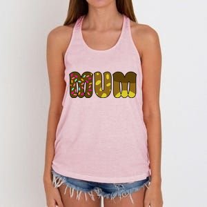 Mum Cute Cartoon Women's Knotted Racerback Tank