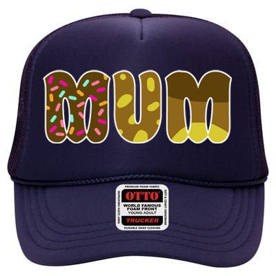 Mum Cute Cartoon High Crown Mesh Back Trucker Hat