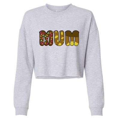 Mum Cute Cartoon Cropped Pullover Crew