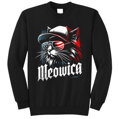 Meowica Usa Merica Cat 4th Of July Funny Patriotic Sweatshirt