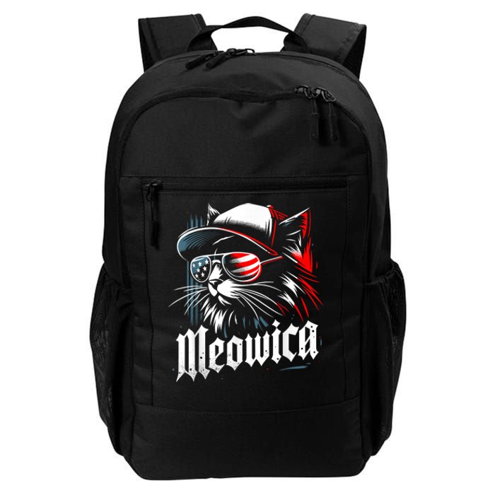 Meowica Usa Merica Cat 4th Of July Funny Patriotic Daily Commute Backpack