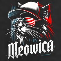 Meowica Usa Merica Cat 4th Of July Funny Patriotic Adult Drive Performance Visor