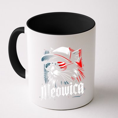 Meowica Usa Merica Cat 4th Of July Funny Patriotic Mug