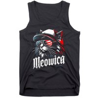 Meowica Usa Merica Cat 4th Of July Funny Patriotic Tank Top