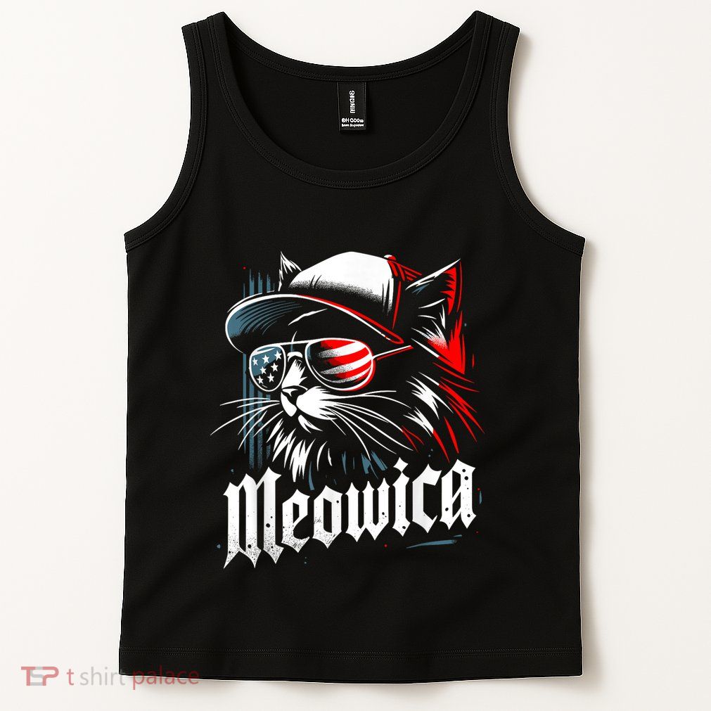 Meowica Usa Merica Cat 4th Of July Funny Patriotic Tank Top