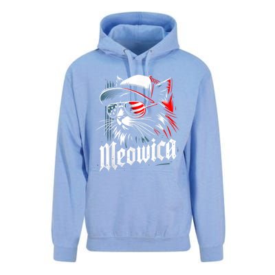 Meowica Usa Merica Cat 4th Of July Funny Patriotic Unisex Surf Hoodie