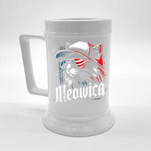 Meowica Usa Merica Cat 4th Of July Funny Patriotic Beer Stein