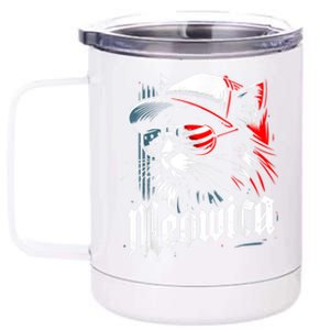 Meowica Usa Merica Cat 4th Of July Funny Patriotic 12 oz Stainless Steel Tumbler Cup