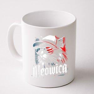 Meowica Usa Merica Cat 4th Of July Funny Patriotic Coffee Mug