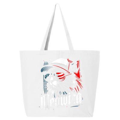 Meowica Usa Merica Cat 4th Of July Funny Patriotic 25L Jumbo Tote