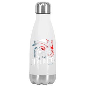 Meowica Usa Merica Cat 4th Of July Funny Patriotic Stainless Steel Insulated Water Bottle